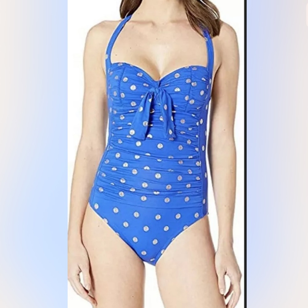 NWT Lilly Pulitzer Plumeria Swimsuit, Blue, Size 2